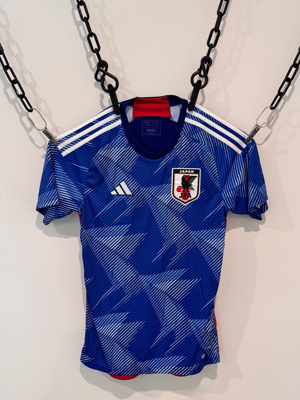 adidas Blue Japan Football Crest Home Jersey with White Accents